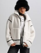 Cropp Geacă sherpa - alb