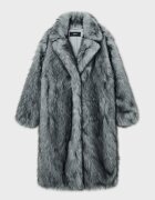 Cropp Haină din blană artificială - gri-închis
