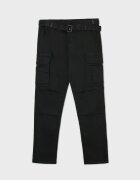 Cropp Pantaloni cu curea - negru