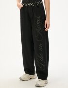Cropp Pantaloni cu imprimeu - negru