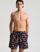 Cropp Pantaloni scurți de baie cu imprimeu - negru