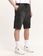 Cropp Pantaloni scurți de blugi cu efect prespălat - GRI