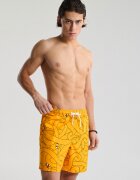 Cropp Șort de baie cu imprimeu integral Adventure Time - galben