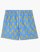 Cropp Șort de baie cu imprimeu integral Homer Simpson - albastru