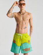 Cropp Șort de baie cu imprimeu integral Scooby-Doo - verde-deschis