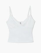 Cropp Top cu bretele - alb