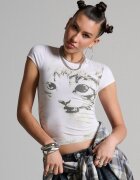 Cropp Tricou albă cu imprimeu - alta