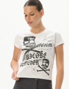 Cropp Tricou cu efect prespălat - alb