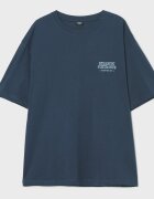 Cropp Tricou cu imprimeu - indigo