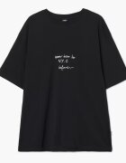 Cropp Tricou cu inscripție - negru