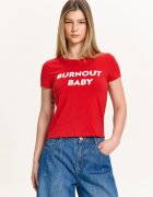 Cropp Tricou cu inscripție - roșu