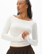 Cropp Tricou cu mânecă lungă - alb