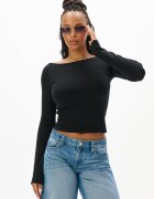 Cropp Tricou cu mânecă lungă - negru