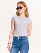 Cropp Tricou monocromatic - gri deschis