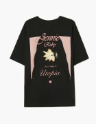 Cropp Tricou negru cu imprimeu Jennie - negru