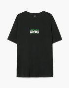Cropp Tricou negru cu imprimeu - negru