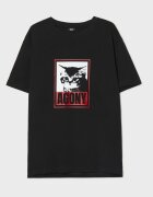 Cropp Tricou negru cu imprimeu - negru