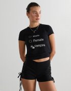 Cropp Tricou negru cu imprimeu - negru
