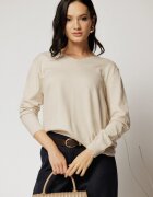  Bluza ivoar din tricot cu decolteu in V si croi larg