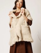  Capa scurta ivory din blana