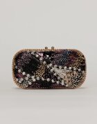  Clutch de ocazie negru cu margele si paiete