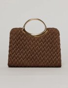  Clutch elegant maro din piele ecologica intoarsa cu design modern