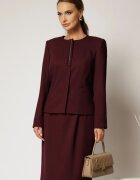  Compleu dama bordo format din rochie dreapta si sacou