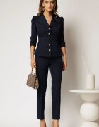  Compleu DY Fashion bleumarin format din sacou si pantaloni