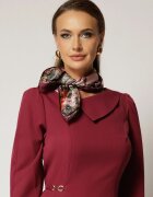  Esarfa magenta cu imprimeu roz