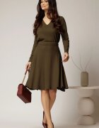  Fusta DY Fashion kaki scurta din tricot cu buzunare