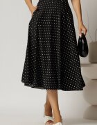 Fusta midi neagra clos cu buline