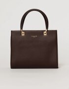  Geanta burgundy office patrata din piele ecologica cu maner dublu