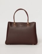  Geanta burgundy office patrata din piele ecologica cu maner dublu