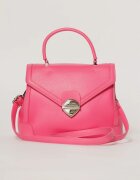  Geanta fucsia design structurat si inchidere metalica