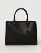  Geanta neagra eleganta cu design structurat
