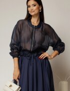  Jacheta bleumarin subtire tip bomber