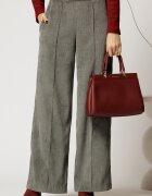  Pantalon DY Fashion lejer din velur gri cu buzunare