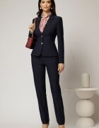  Pantaloni dama conici office bleumarin