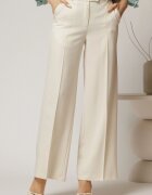  Pantaloni DY Fashion lungi ivoar din stofa si croi lejer