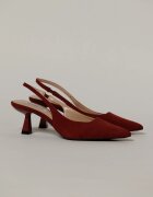  Pantofi bordo eleganti din piele intoarsa ecologica