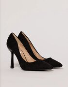  Pantofi eleganti negrii din piele intoarsa ecologica