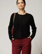  Pulover negru din tricot cu inchidere cu nasturi
