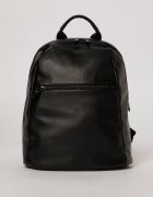  Rucsac casual negru cu buzunar frontal si aspect rafinat