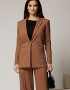  Sacou DY Fashion maro oversize cu detalii la spate