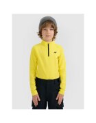 4F Bluza termica copii - galben - tehnologie Warm - croiala slim fit - fleece -