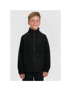 4F Jacheta sport copii guler inalt - negru - poliester