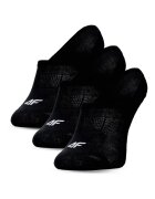 4F Sosete Invizibile pentru Femei Bumbac Moale - Negru Intens - Sportstyle - Set 3 Perechi