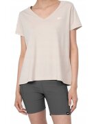 4F Tricou cu decolteu in V din bumbac