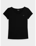 4F Tricou dama - 302880409 - Bumbac - Negru - Negru
