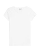 4F Tricou dama regular - alb - bumbac 95% si elastan 5% -